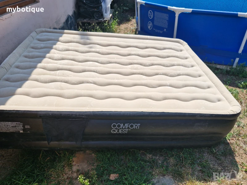 Надуваемо легло с вградена ел. Помпа  размер 1.50x2,00x0,44 нехлъзгащо се, снимка 1