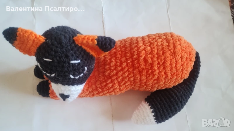 Лисица амигуруми с плюшена прежда , снимка 1