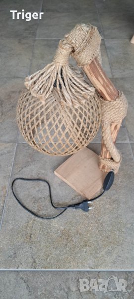 Ратанова настолна лампа, снимка 1