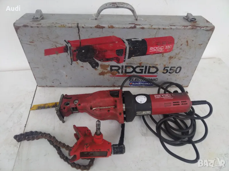 Електрическа ножовка-саблен трион  RIDGID 550-1  мощност: 1200W  5.3А  За рязане на метал, дърво, пл, снимка 1