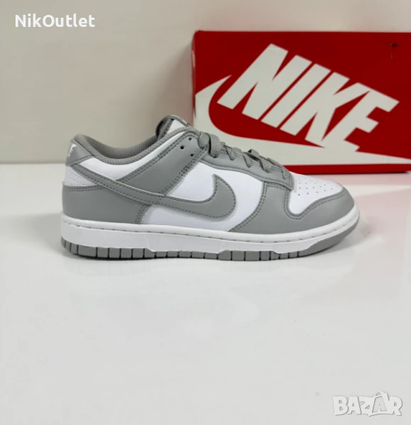 Nike Dunk Low White Light Smoke Grey, снимка 1