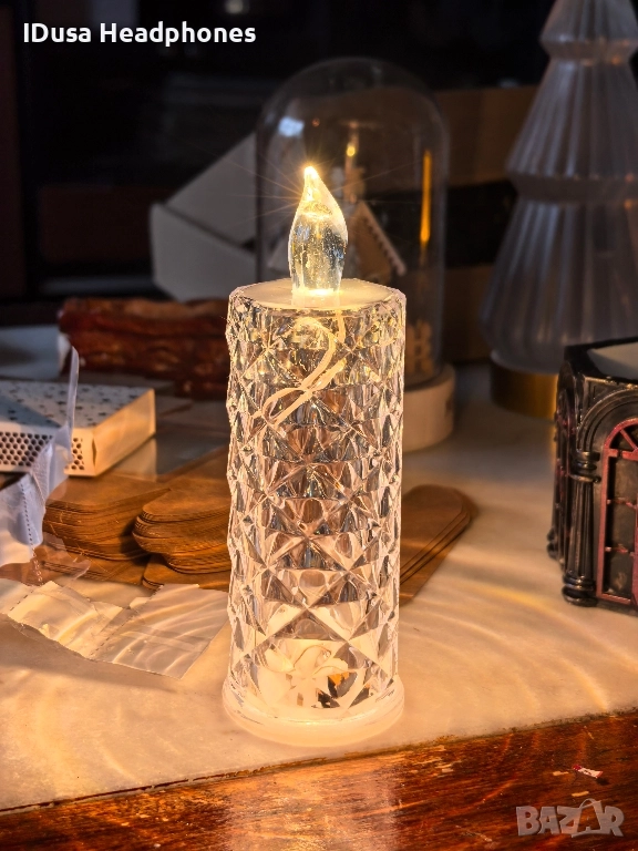 Лампа свещ, без пламък, на батерии, снимка 1