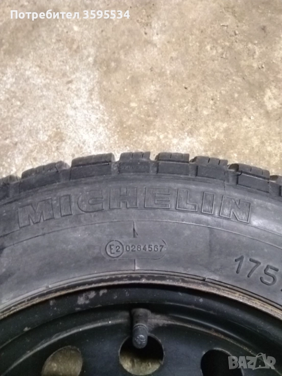 Зимни гуми MICHELIN 175/65 14 с джанти за Опел и Рено 4x100, снимка 1