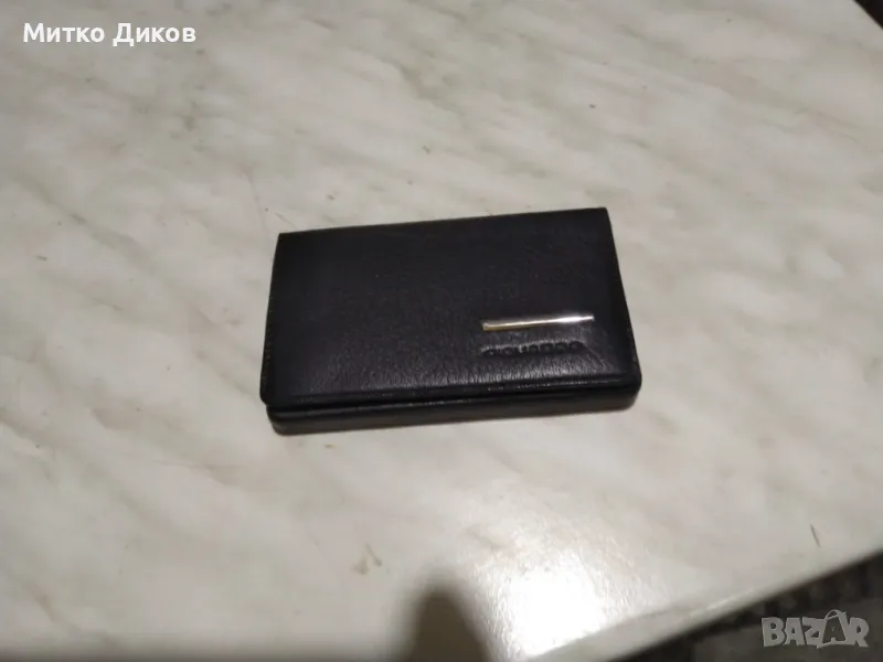 Калъвче за карти визитки ново марково на Дикуадро естествена кожа 103х66мм, снимка 1