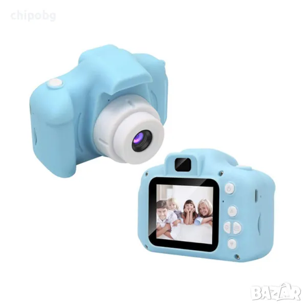 Детски фотоапарат No brand ECM-SJ0000D-G2, 32GB, 2 инча, 600mAh, Син – 91074, снимка 1