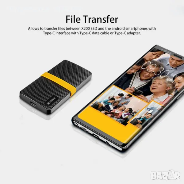 Ултрабърз и компактен Външен Диск Kodak X200 1TB NVMe SSD - НОВ! 150 лв., снимка 1