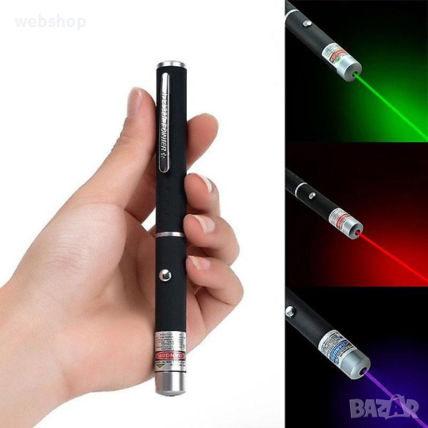 ЛАЗЕР С ТРИ ЦВЯТА LASER POINTER, снимка 1