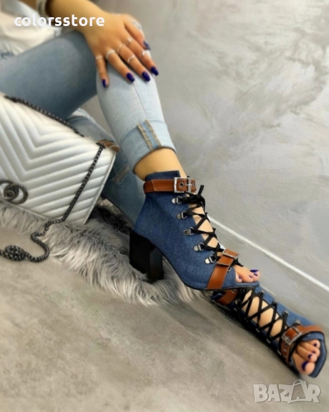 Летни боти от деним код LT55, снимка 1