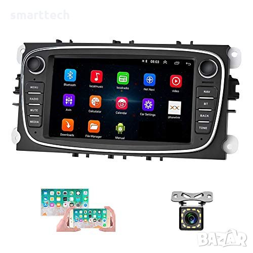 Android мултимедия 2DIN Ford Focus Mondeo Galaxy Kuga C-Max S-Max, снимка 1