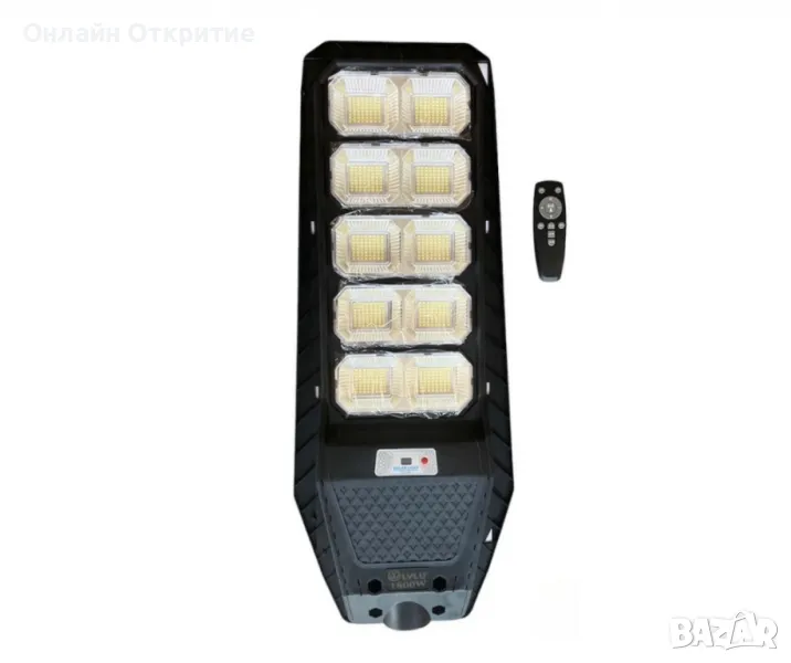 Улична соларна лампа LYLU със соларен панел и дистанционно, 1800W, снимка 1