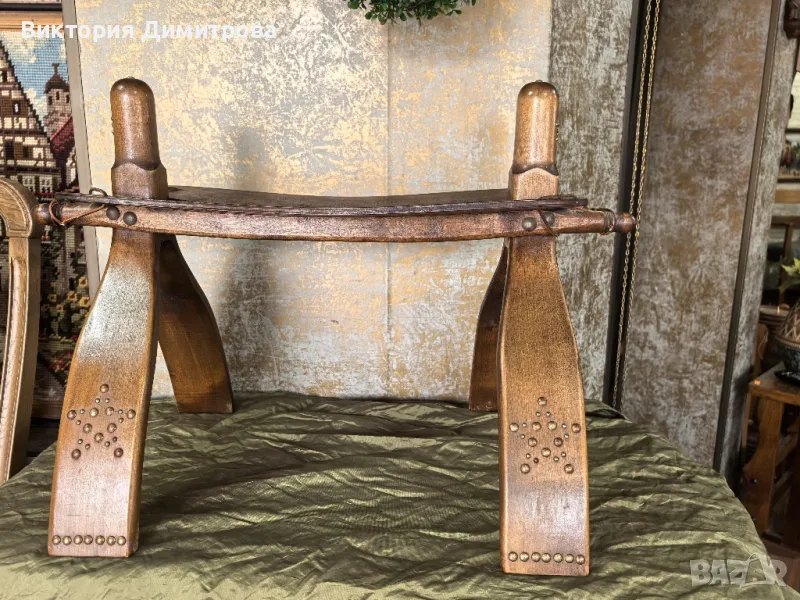 Табуретка камилско седло, снимка 1