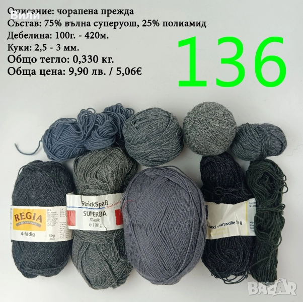 Евтини прежди в малки количества - нови и остатъци , снимка 1