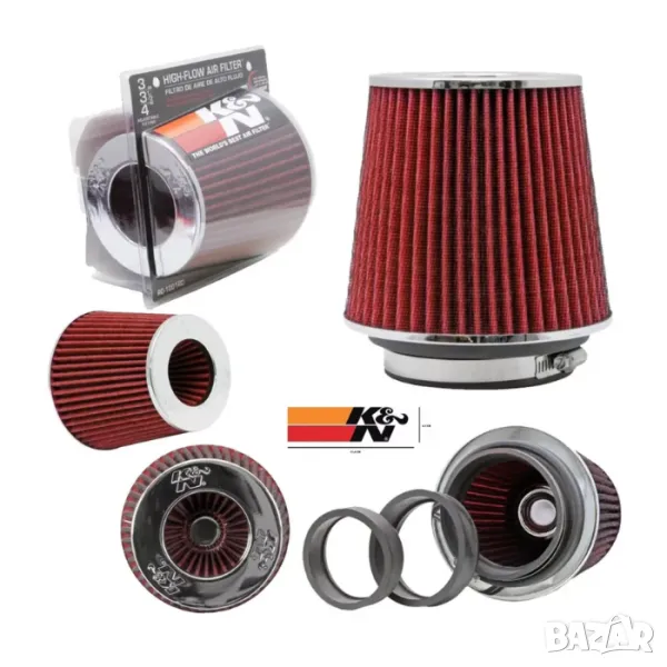 Конусен филтър К&N 76мм / 89мм / 102мм, снимка 1