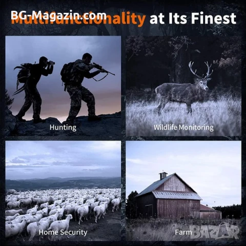 Професионален мощен бинокъл за нощно виждане за лов къмпинг и наблюдение на птици животни туризъм, снимка 7 - Екипировка - 50930399