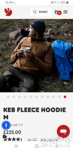 Fjall Raven Keb  Full Zip Hoodie Stretch Mens Size M ОРИГИНАЛ! Мъжка Качулка с цял цип!, снимка 18 - Суичъри - 50569389