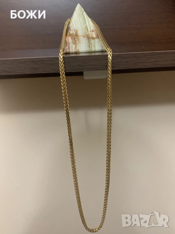 Масивен позлатен синджир PIERLANG 62 см – неразличим от злато, снимка 2 - Колиета, медальони, синджири - 52997946