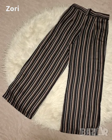 -30% СТРАХОТЕН панталон в черно-бежово райе ХС размер , снимка 4 - Панталони - 47909098