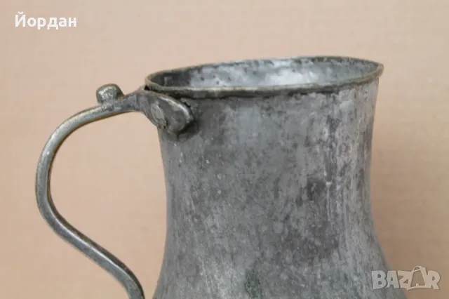 Стара медна ръчнокована кана за вино, снимка 6 - Антикварни и старинни предмети - 49849188
