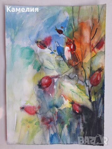 Картина: "Шипки" - есенен натюрморт, снимка 1