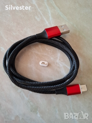 USB кабел с магнитни пинчета 2 броя, чисто нов , снимка 4 - USB кабели - 52425901