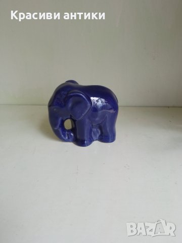 Фигура,статуетка от порцелан, синьо слонче