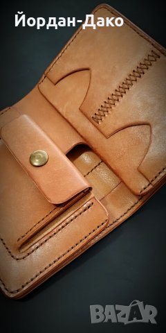 Портфейл ръчна изработка от естествена кожа, снимка 4 - Портфейли, портмонета - 40654023