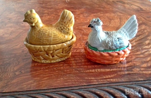 Стъклени и керамични мини кокошки, снимка 10 - Антикварни и старинни предмети - 35696403