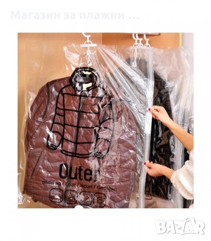 ВАКУУМИРАЩИ ПЛИКОВЕ СЪС ЗАКАЧАЛКА ЗА ГАРДЕРОБ - код със закачалка, снимка 4 - Други стоки за дома - 34237245