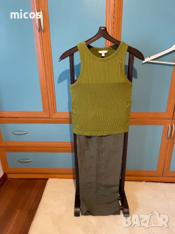 45лв до 30.10!H&M,уникален сет в зелена гама,чисто нови, снимка 7 - Панталони - 47950426