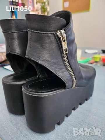 Отворени кожени боти, снимка 2 - Сандали - 50364536