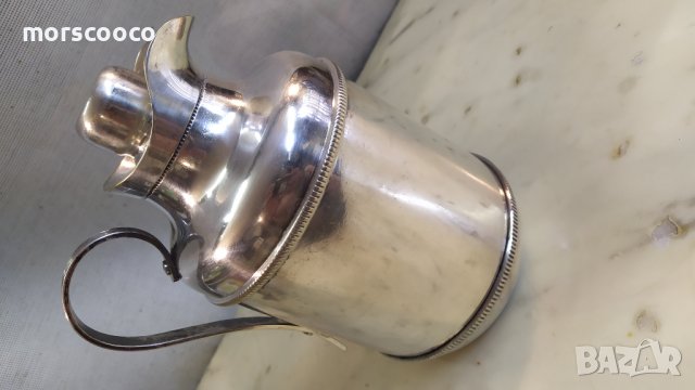 Стар италиански термос със сребърно покритие, снимка 2 - Антикварни и старинни предмети - 41398751