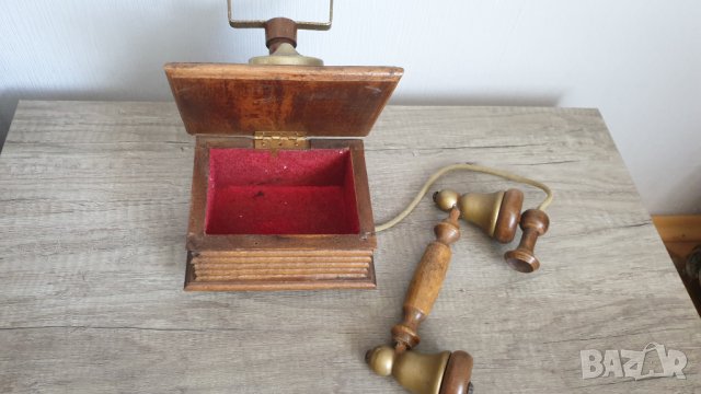 Стара дървена кутия за бижута във формата на телефон, снимка 5 - Колекции - 41856901