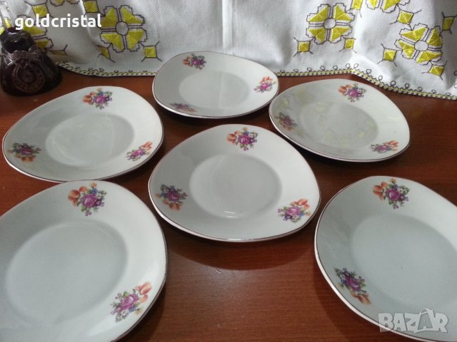 Стар български порцелан чинии , снимка 2 - Антикварни и старинни предмети - 41776511