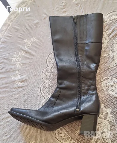 Дамски дълги ботуши с ток, снимка 4 - Дамски ботуши - 47640604