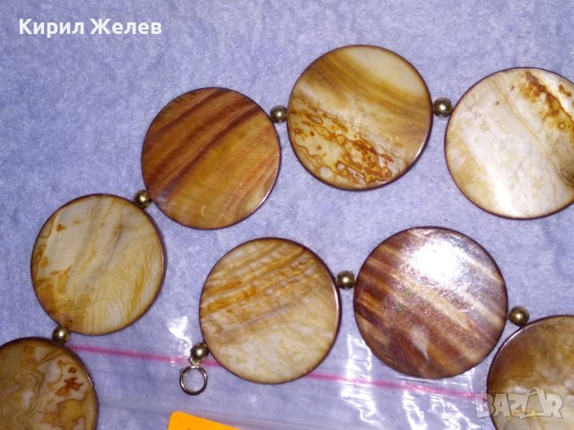 ВЕЛИКОЛЕПНА СЕДЕФЕНА ЛЯТНА ОГЪРЛИЦА ХЕНД МЕЙД НАКИТ с КРАЛСКИ СЕДЕФ и МЕСИНГ КОЛИЕ ГЕРДАН 26524, снимка 9 - Колиета, медальони, синджири - 41761786