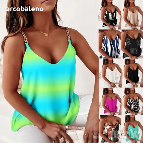 Дамски потник с каишка с верижка и деколте, 12цвята , снимка 14 - Потници - 40159476