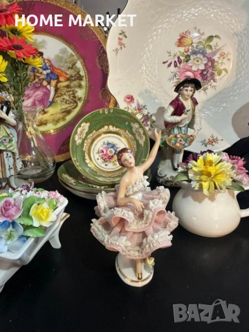 Dresden Lace Germany - “Балерината” немско великолепие и класа, синеока, красива , снимка 3 - Антикварни и старинни предмети - 52747351