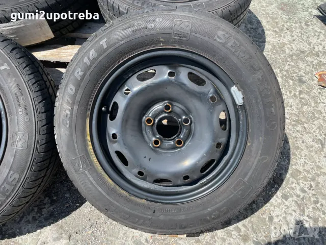 14 цола джанти 5х100 Skoda Fabia 5J et35 гуми 165/70/14 Симперит, снимка 2 - Гуми и джанти - 50087943