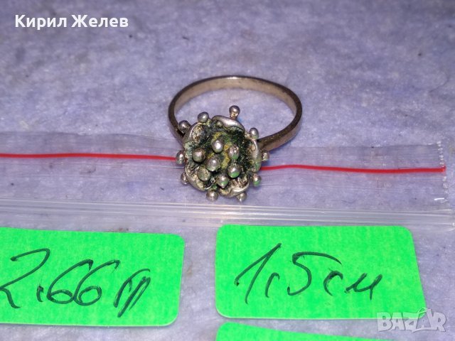 СТАР ФЛОРАЛЕН АРТ НУВО СРЕБЪРЕН ПРЪСТЕН РЪЧНА ИЗРАБОТКА 38492, снимка 4 - Антикварни и старинни предмети - 41462063