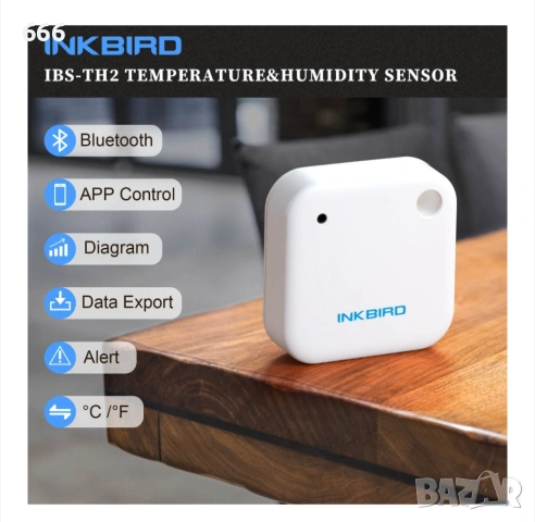 Bluetooth сензор за температура и влажност, снимка 3 - Друга електроника - 53250571
