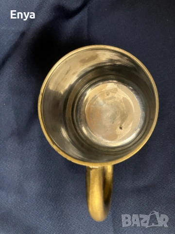 Месингова халба (чаша ), гравирана и рисувана, снимка 4 - Антикварни и старинни предмети - 53371927