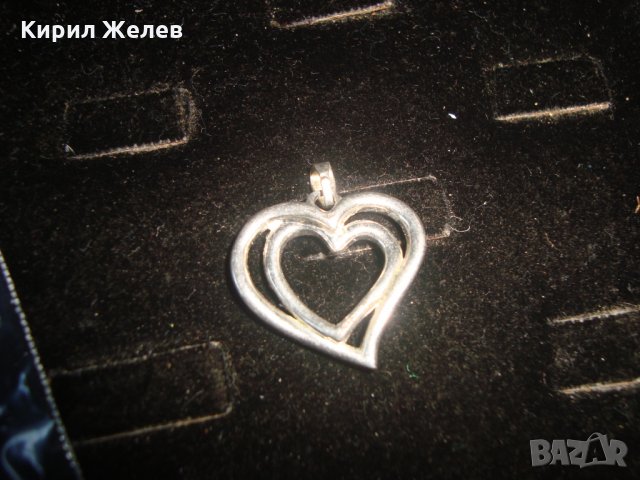 СРЕБЪРЕН РОМАНТИЧЕН БЕЛ ЕПОК АРТ МЕДАЛЬОН СРЕБРО 925 2 СЪРЦА в 1 - 25852, снимка 4 - Колиета, медальони, синджири - 35923441