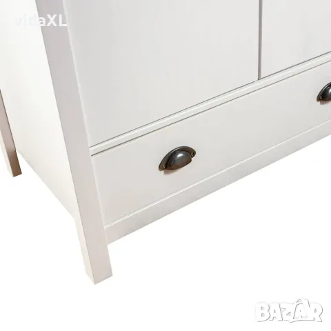 vidaXL Гардероб с 2 врати Hill бял 89x50x170 см(SKU: 288950), снимка 2 - Гардероби - 56099524