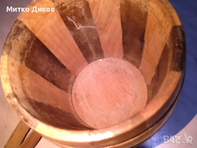 Луксозно буренце 1974г. за троянска сливова от соца с каишка естествена кожа  Н-120мм и фи  100мм, снимка 6 - Други - 49589428