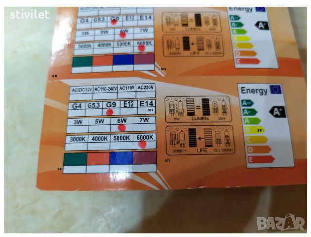 LED G9 КРУШКА 6 вата. 220 волта. СТУДЕНО БЯЛО.- НОВО.,., снимка 8 - Лед осветление - 36282335