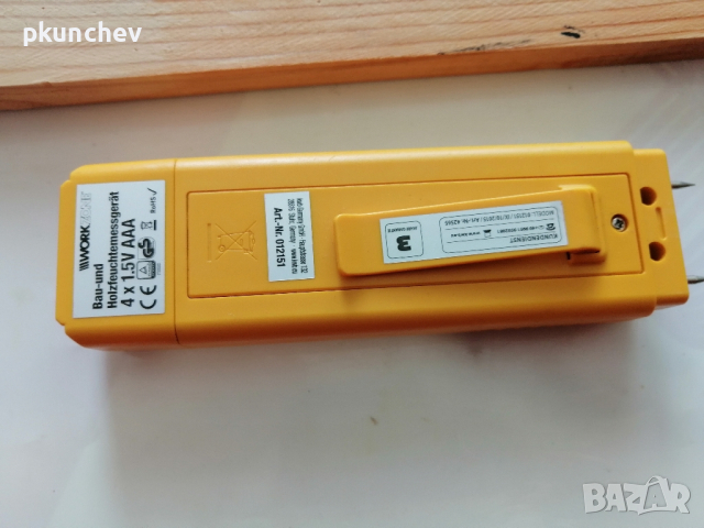 Влагомер за дърво и строителни материали Workzone, снимка 4 - Измервателни инструменти - 44594850