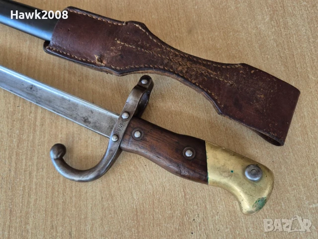 Щик пушка Гра 1877 кания лопус нож ятаган сабя кама кинжал, снимка 4 - Антикварни и старинни предмети - 50911063