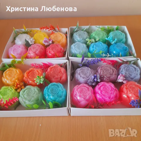 Кутии с глицеринови сапунчета , снимка 11 - Изкуствени цветя - 48733848
