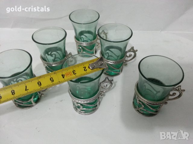 Ретро руски чашки подстакани, снимка 2 - Антикварни и старинни предмети - 35984771