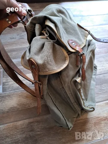 Стара немска брезентова раница   15/4, снимка 6 - Раници - 48974327